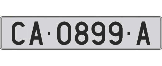 CA0899A matricula larga
