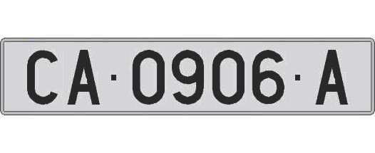 CA0906A matricula larga