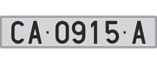 CA0915A matricula larga