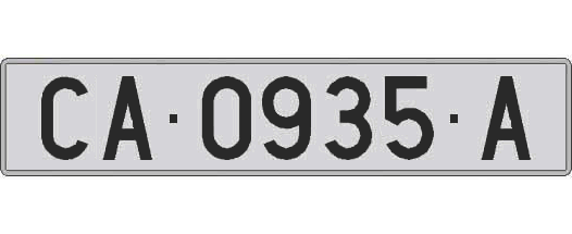 CA0935A matricula larga