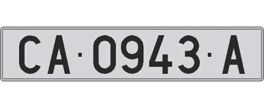 CA0943A matricula larga