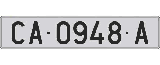CA0948A matricula larga