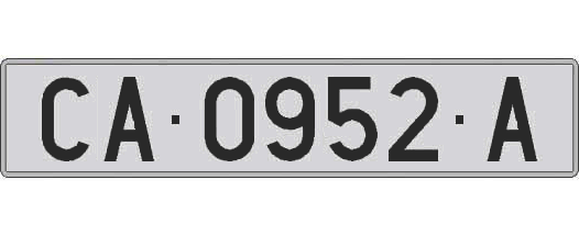 CA0952A matricula larga