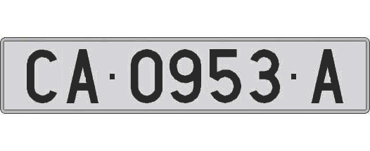 CA0953A matricula larga