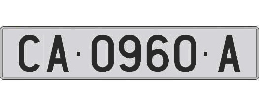 CA0960A matricula larga