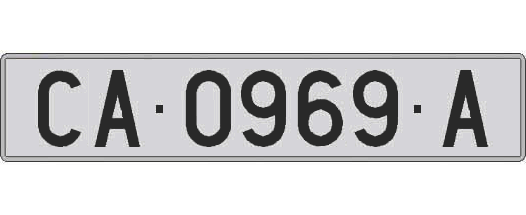CA0969A matricula larga