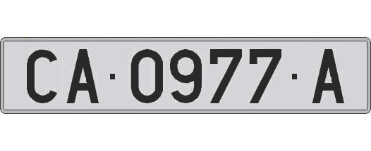 CA0977A matricula larga