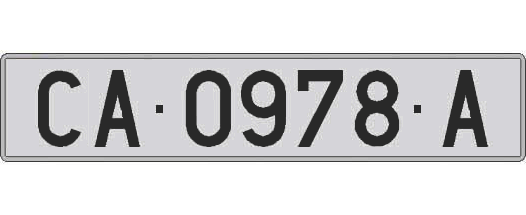 CA0978A matricula larga