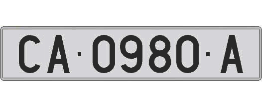 CA0980A matricula larga