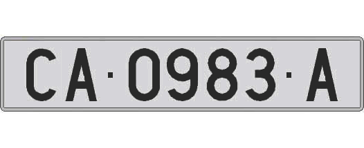 CA0983A matricula larga