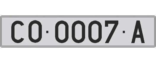 CO0007A matricula larga