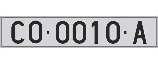 CO0010A matricula larga