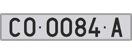 CO0084A matricula larga