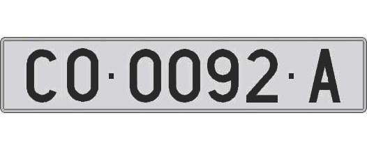 CO0092A matricula larga