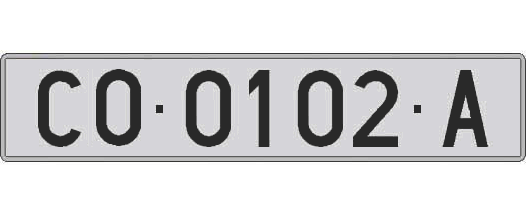 CO0102A matricula larga