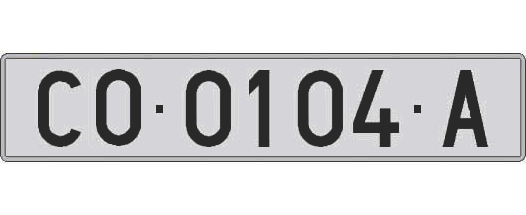 CO0104A matricula larga