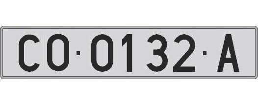 CO0132A matricula larga