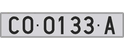 CO0133A matricula larga