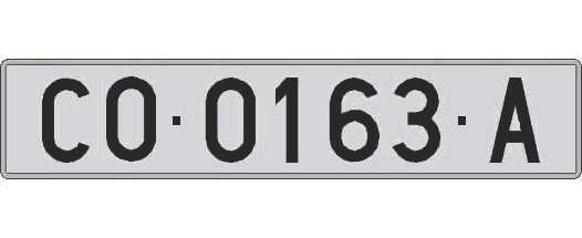 CO0163A matricula larga