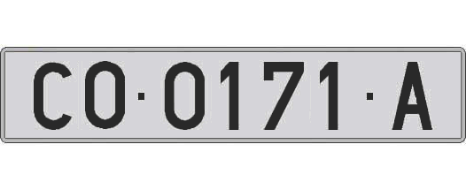CO0171A matricula larga