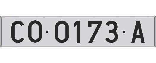 CO0173A matricula larga