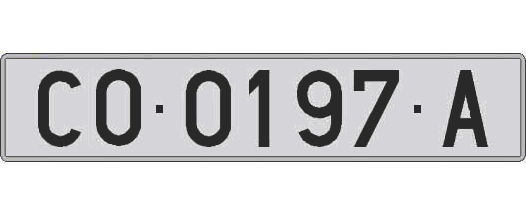 CO0197A matricula larga