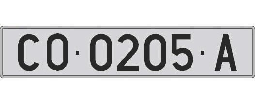 CO0205A matricula larga
