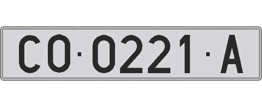 CO0221A matricula larga