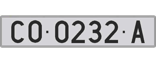 CO0232A matricula larga