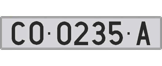 CO0235A matricula larga