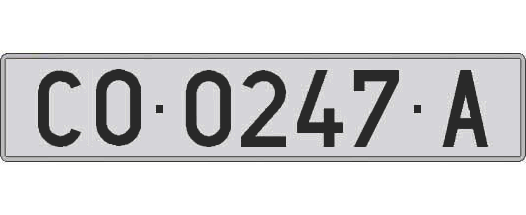 CO0247A matricula larga