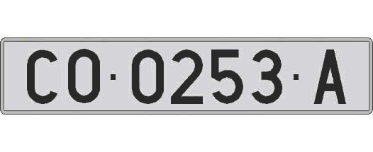 CO0253A matricula larga