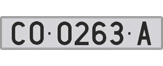CO0263A matricula larga