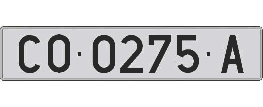 CO0275A matricula larga
