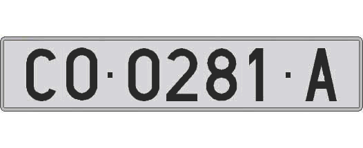 CO0281A matricula larga