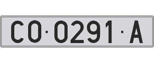 CO0291A matricula larga