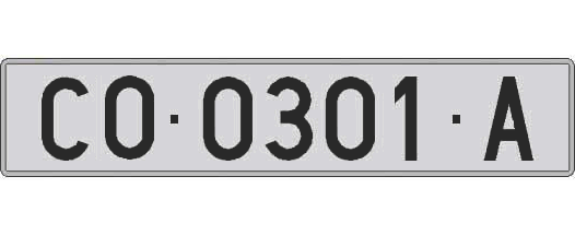 CO0301A matricula larga