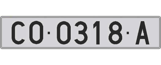 CO0318A matricula larga