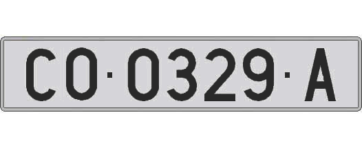 CO0329A matricula larga