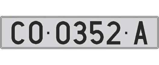 CO0352A matricula larga