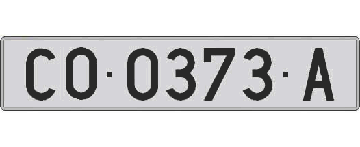 CO0373A matricula larga