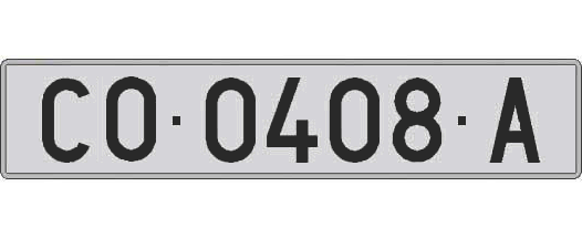 CO0408A matricula larga