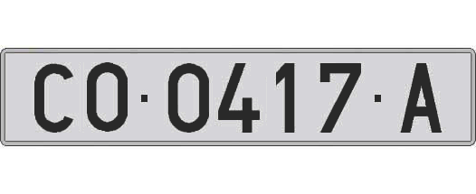 CO0417A matricula larga