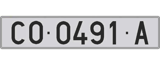 CO0491A matricula larga