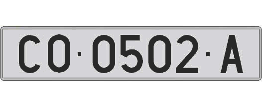 CO0502A matricula larga