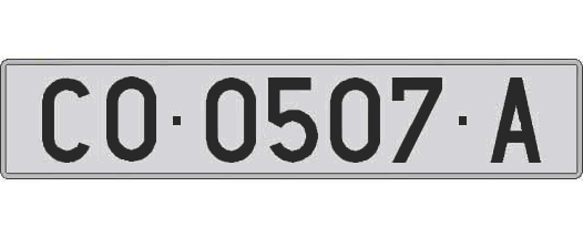 CO0507A matricula larga