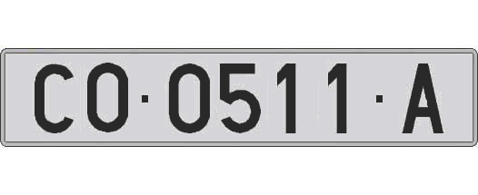 CO0511A matricula larga