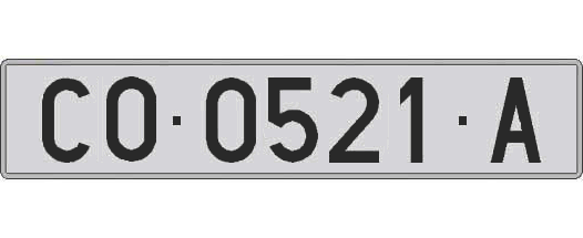 CO0521A matricula larga