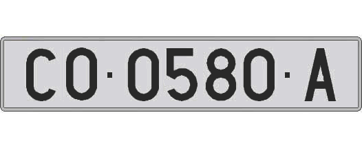 CO0580A matricula larga