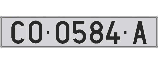 CO0584A matricula larga